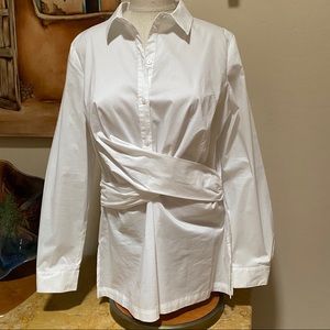 Kenneth Cole White Long Sleeve Blouse
